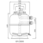    Evospace Cosmo .500 , DN40, H=630 , 