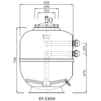    Evospace Cosmo .650 , DN40, H=790 , 