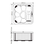    Kingston JCS - 58 B 200x200x91   6459 White,  P - 03 Grey