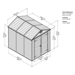   () Palram Skylight (6*8), tan