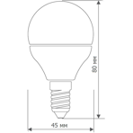    (LED) E27 Camelion 6.5-G45/845